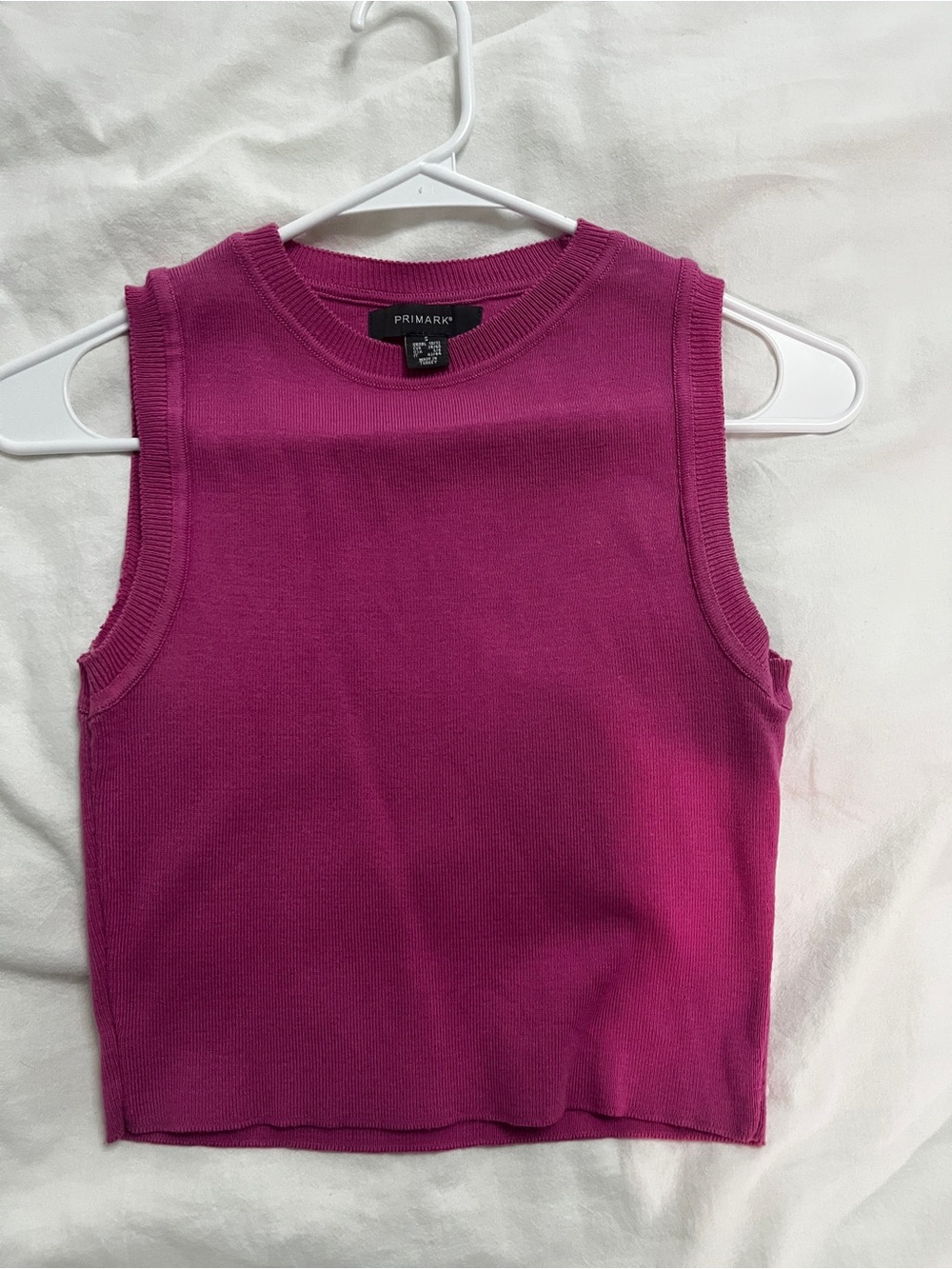 Primark Magenta Ribbed Crewneck Tank